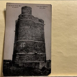 Antique Vintage Photo Postcard tour des Ebihens de La Mer Garangeau Tower France